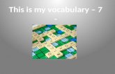 Vocabulario 7