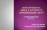 Sesión 2º  bach ABAU e acceso á universidade 2017
