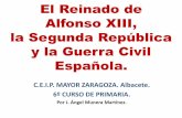 Alfonso xiii, segunda república y guerra civil española.