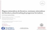 Mapeos sistemáticos de literatura, revisiones sistemáticas de literatura y benchmarking de programas formativos