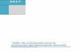 Cuadernillo de orientación para la Evaluación del desempeño docente 2017