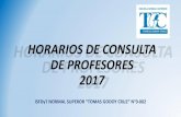 Nuevo horario de consulta 2017 1re cuatrimestre