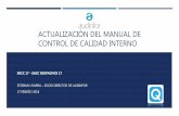 Actualización del manual de control de calidad interno