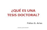 Qué es una tesis doctoral fidias g. arias