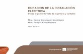 Duración de la instalación eléctrica, (ICA-Procobre, Abr. 2016)