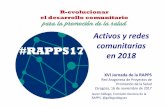 Activos y redes comunitarias en 2018. Javier Gállego, Jefe de sección educación para la salud #RAPPS17