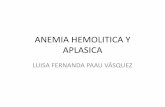 Anemia hemolitica y aplasica
