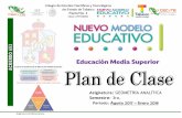 Plan de clase geometria analitica 2017 nuevo modelo educativo