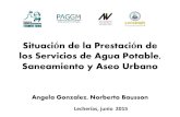 Informe: Situación de la prestación de los servicios de Agua Potable, Saneamiento y Aseo Urbano