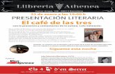 Lola Salmerón presenta en BCN su novela erótica "El café de las tres", viernes 22 a les 19:00 en Llibreria Athenea / Els 4 Gats d'en Serret, Aragó 108 / Borrell