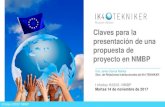 IK4 Tekniker - Claves para la presentación de una propuesta de un proyecto de NMBP