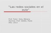 Tp final: LAS REDES SOCIALES EN EL AULA