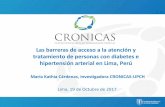 Las barreras de acceso a la atención y tratamiento de personas con diabetes e hipertensión arterial en Lima, Perú