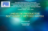 Lineas de productos software y método watch