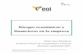 Riesgos económicos y financieros en la empresaapi.eoi.es/api_v1_dev.php/fedora/asset/eoi:45904/componente45902.pdf · • Sensibles a tipos de interés: eléctricas, financieras,