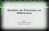 Gestión de Procesos en GNU/Linux · PDF filesistema procesos invocados por el usuario actual, invocados por otros usuarios, o invocados por el sistema operativo (daemons)