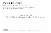 Normas Colombianas de Diseño y Construcción Sismo · PDF fileTabla G.6.3 - Cargas admisible para uniones empernadas con doble cizallamiento ..... G-26 Tabla G.6.4 - Coeficiente de