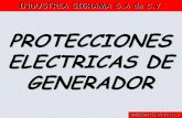 PROTECCIONES ELECTRICAS DE · PDF fileuna longuitud de un radio ... proporciona protección de respaldo para el generador y el transformador elevador ... ¾Fatiga en la Flecha y otras