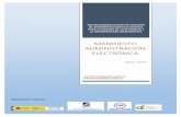 MANIFIESTO ADMINISTRACIÓN ELECTRÓNICA · PDF file1 100 recomendaciones en materia de administraciÓn electrÓnica para la mejora de la eficiencia y la regeneraciÓn democrÁtica