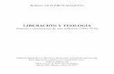 Liberación y Teología - · PDF fileRoberto OLIVEROS MAQUEO . LIBERACIÓN Y TEOLOGÍA . Génesis y crecimiento de una reflexión (1966-1976) Edición digital de los «Servicios Koinonía