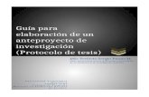 Guía para elaboración de un anteproyecto de investigación ... Web viewPerfecto Sergio Picazo Montes. MSc. Administración y Desarrollo de la Educación ( IPN-MADE) El Proyecto de