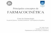 Principales conceptos de FARMACOCINÉTICA - · PDF fileDefinición Farmacocinética es la rama de la Farmacología, que estudia los procesos y factores que determinan la cantidad de