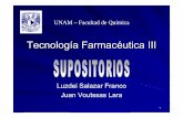 UNAM – Facultad de Químicadepa.fquim.unam.mx/amyd/archivero/Supositorios_1444.pdf · 3 Tipos de supositorios Supositorios rectales Redondeados de uno o ambos extremos y con un