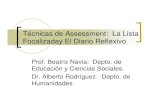 Técnicas de Assessment: La Lista Focalizaday El Diario ... · PDF file©Prof. Beatriz Navia y Dr. A. Rodríguez ¿Qué es Assessment? La palabra “Assessment” tiene su origen en