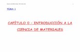 CAPÍTULO 0 – INTRODUCCIÓN A LA CIENCIA DE MATERIALES · PDF fileCiencia de Materiales. Introducción. iii-La influencia de la composición química en las propiedades de un material