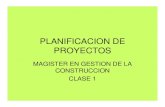 PLANIFICACION DE PROYECTOSmmellado.ublog.cl/archivos/19627/proceso_de... · • Introducción a la programación y Control de Obras de Construcción, Gerardo Santana • Procesos