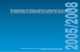 Declaración de París sobre la eficacia de la ayuda ión de ... · PDF fileDeclaración de París sobre la eficacia de la ayuda al desarrollo (2005) Programa de acción de accra (2008)