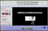 Universidad de Managua Curso de Optimización · PDF filetemas del curso de optimizaciÓn 1. introducciÓn a la programaciÓn lineal - mÉtodo grÁfico para resolver ppl - regiÓn