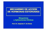 Mecanismo de accion de hormonas esteroides · PDF fileMECANISMO DE ACCION DE HORMONAS ESTEROIDES Bioquimica y Aplicaciones Clinicas Prof. Dr. Alejandro F. De Nicola