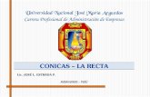 CONICAS – LA RECTA - jestradap.weebly.comjestradap.weebly.com/uploads/8/2/2/9/8229848/02._conicas_la_recta... · matemática. El concepto de sistema coordenado, que caracteriza