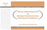 Vocabulario y Expresiones Esenciales -- Ebook de Daniel ... · PDF fileÉstas tienen, a veces, traducciones directas al español, pero a veces no las tienen. En estos casos se trata