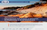 GEOTECNIA APLICADA A MINERÍA ... - Cursos en Minería · PDF fileOBJETIVO: Brindar a todos los participantes las bases, criterios y metodologías en la práctica geotécnica actual
