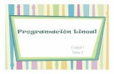 Programación Lineal · PDF filelineal, el método gráfico es claramente inútil para resolverlos, pero afortunadamente y gracias a la dedicación de varios científicos, ... simplex,