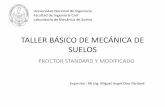 TALLER BÁSICO DE MECÁNICA DE SUELOS - …cecfic.uni.edu.pe/archivos/Proctor_Standard_Modificado.pdf · Los suelos finos arcillosos, ... Puede generar problemas de evaporación o