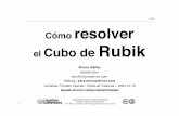 v 1.01 Cómo resolver Cubo de Rubik - La Pizzeria de l' · PDF fileel Cubo de Rubik Álvaro Ibáñez ... 18 movimientos, ... D, quedando F arriba) F B L R [6] (RU’R’U)2D(U’RUR’)2D’