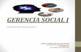 GERENCIA SOCIAL I - · PDF fileGerencia Social y Desarrollo Humano: propuesta de una perspectiva integral. ... •Ministerio de la Protección Social de Colombia, Programa de Apoyo