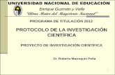 PROTOCOLO DE LA INVESTIGACIÓN CIENTÍ · PDF file11 protocolo de proyecto de investigaciÓn cuantitativa tÍtulo (en la carátula) Índice 1