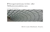 Programación de Matemáticas - · PDF fileDepartamento de Matemáticas Programación 2010-2011 1º de ESO Objetivos Además de los objetivos que corresponden a la materia se considera