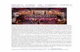 ESCOLA CORAL DE L’ORFEÓ CATALÀ PROJECTE ANUAL CURS · PDF fileFi de Curs de tots els cors de l'Escola Coral, com també en un dels dos concerts del projecte social Clavé XXI.