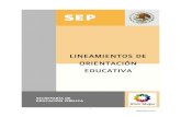 Lineamientos de Orientación Educativa - · PDF file4.1.1 Competencias del personal responsable de la Orientación Educativa ... 7.2 Informe de evaluación para el archivo del plantel
