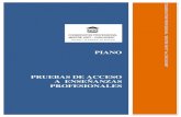 PRUEBAS DE ACCESO A ENSEÑANZAS … de Acceso a E.P. - PIANO.pdf · PRUEBAS DE ACCESO AL QUINTO CURSO DE ENSEÑANZA PROFESIONAL – PIANO PARTE TEORICA -La digitación en las escalas