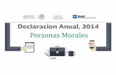 Declaración Anual Personas Morales 2014 - · PDF fileDeclaración Anual de Personas Morales Declaración actual (2013) Nueva Declaración Servicio de reimpresión del Acuse de Recibo.