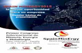Primer Congreso Internacional de Minería, Energía y  · PDF fileminería, energía y metalurgia convierten a esta comunidad española en el ... • Metalurgia extractiva