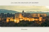 LA CASA DE GRANADA EN MADRID -  · PDF fileFlamenca de Zaragoza ... Recital de cante flamenco y guitarra PEPE NÚÑEZ, guitarra ... -Dorogoi dlinoyu (Por el camino largo)
