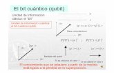El bit cuántico (qubit) - esi2.us.es Qubit+CRIPTOGRAFIA... · | 0 Z Esfera de Bloch Medida (colapso del vector de estado). La medida del qubit hace que éste, súbitamente colapse