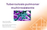 Tuberculosis pulmonar multirresistente - · PDF file• Lectura a las 72 horas • Prueba positiva si induración ≥5 mm (individuo inmunocompetente no vacunado) ... 20/01/2015 Rx